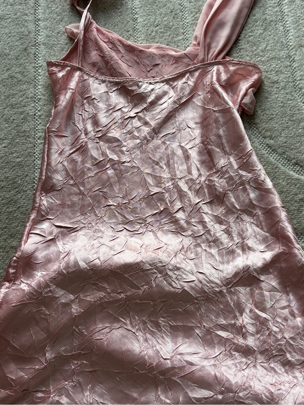 Wet Seal Pink Y2K Satin Ruffle Slip Dress - Picture 2 of 3